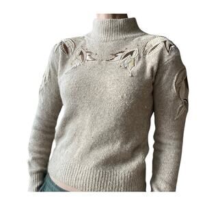 Vintage silk angora blend mock neck sweater‎ XS